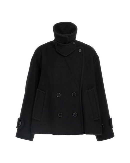 Cappotto Lana Doppiopetto di Chloé in Black