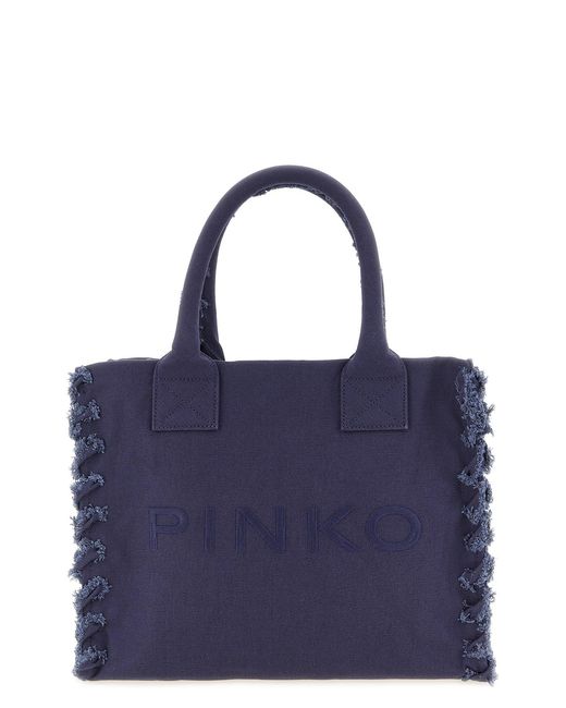 Pinko Blue Medium 'beach' Shopping Bag
