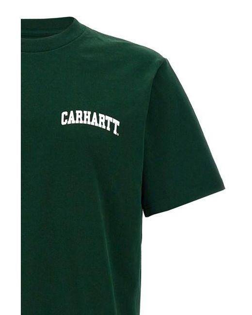 T-shirt 'University Script' di Carhartt in Green da Uomo