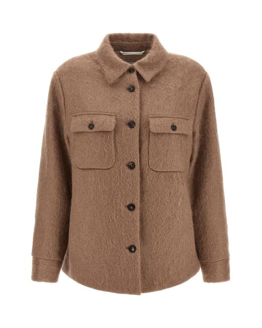 Peserico Brown Bouclé Overshirt
