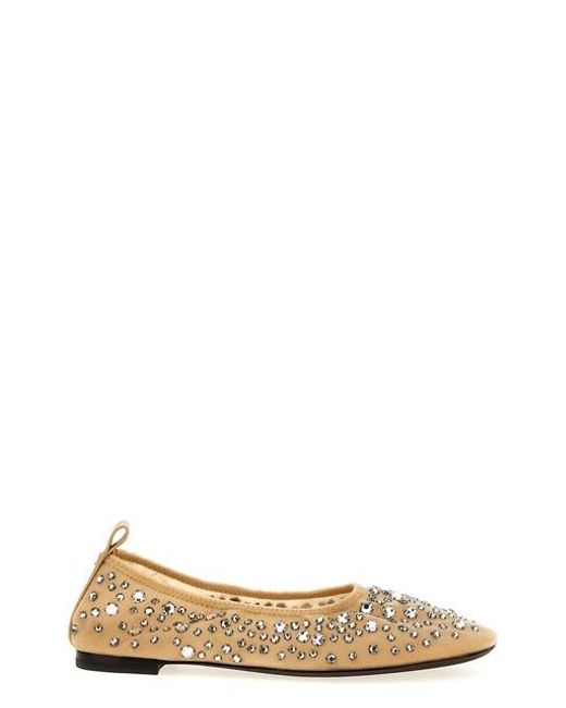 Ballerina 'Crystal' di Tory Burch in White