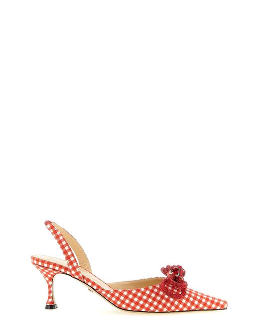 Mach & Mach Pink 'double Bow' Slingback