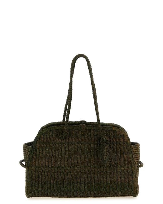 Jacquemus Black 'le Turismo Raphia' Shopping Bag