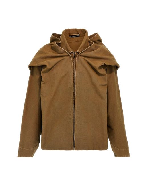Y. Project Brown Jacke "Tan Snap Off"