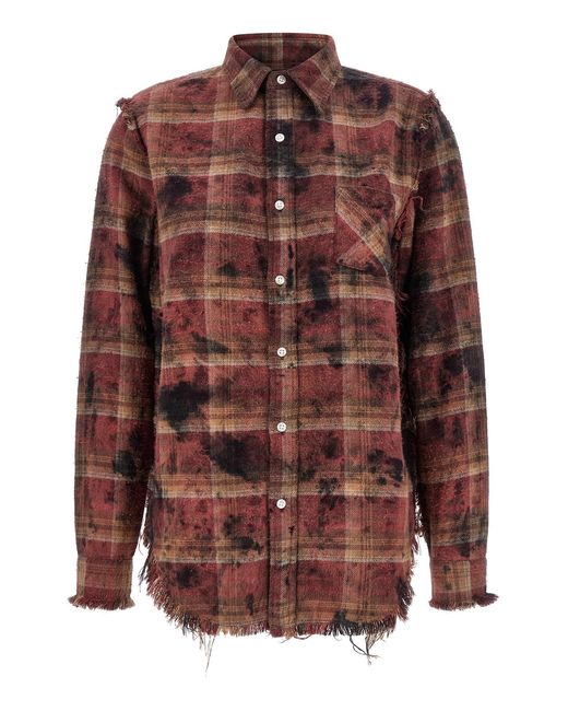 R13 Brown Fringed Shirt