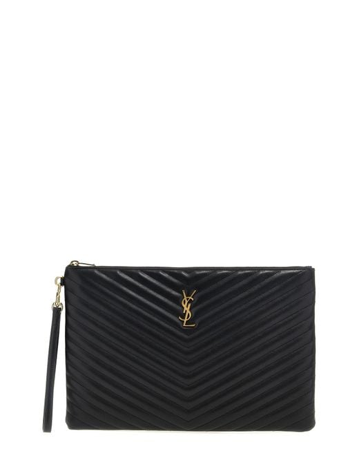 Saint Laurent Black 'Cassandre' Clutch