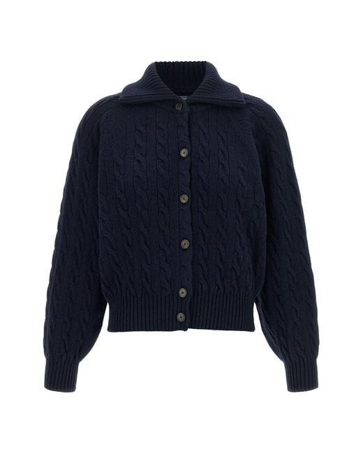 Polo Ralph Lauren Blue Braided Cardigan