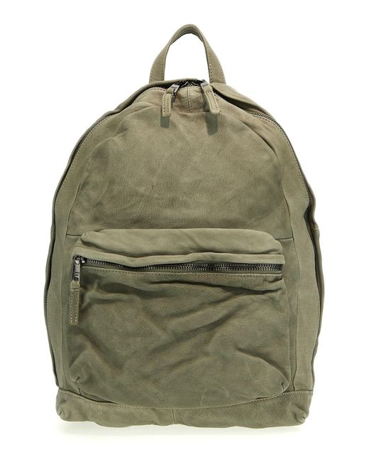 Giorgio Brato Green Leather Backpack for men