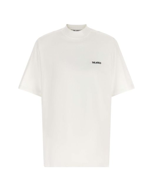 The Attico White Mock-neck T-shirt