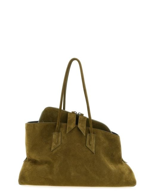 The Attico Green 'la Passeggiata Medium' Shoulder Bag