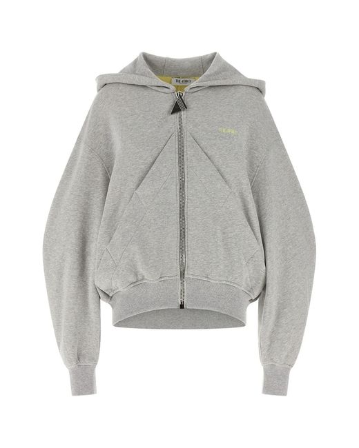 The Attico Gray Logo Hoodie