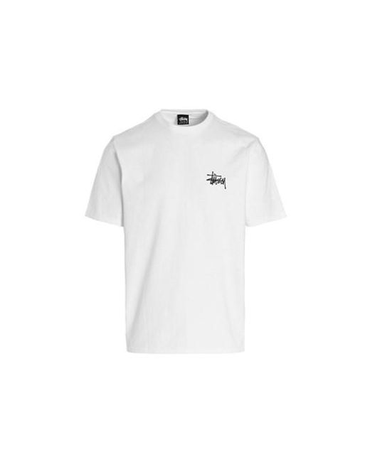 Stussy White T-shirt 'basic ' for men