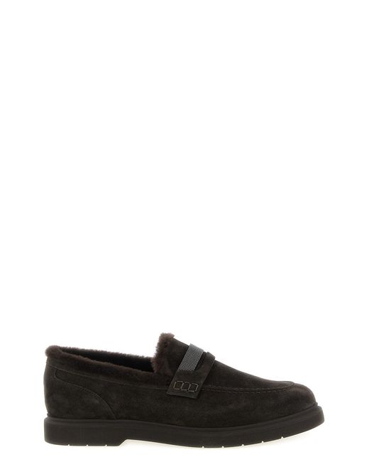 Brunello Cucinelli Black 'penny Loafer' Loafers