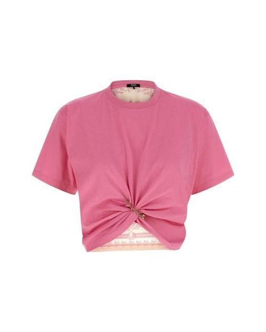 Versace Pink 'Underwater Barocco' T-Shirt