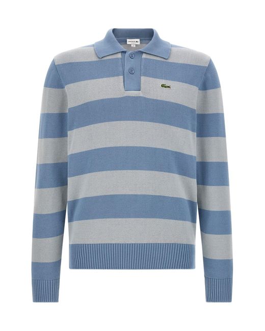 Lacoste Blue Cotton Polo Shirt for men