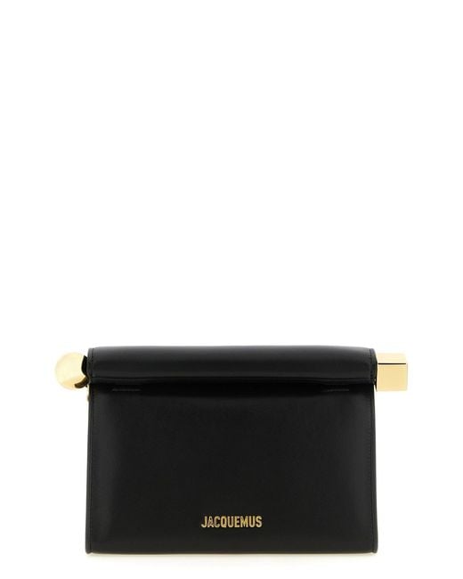 Jacquemus Black Rond Carré Clutch Bag