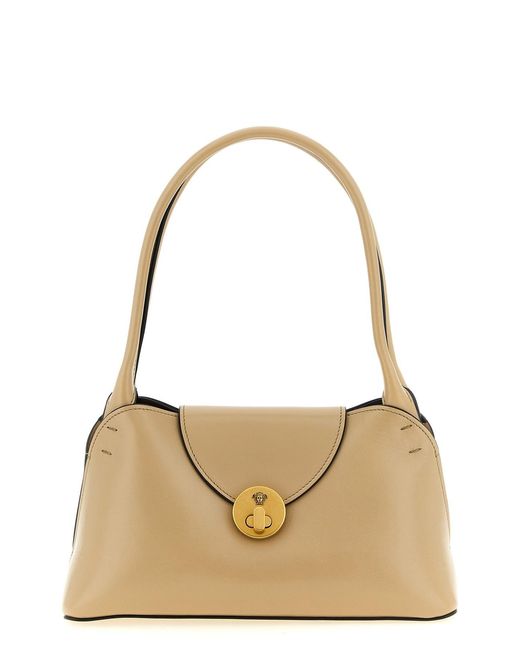 Versace Natural 'vivian' Leather Shoulder Bag