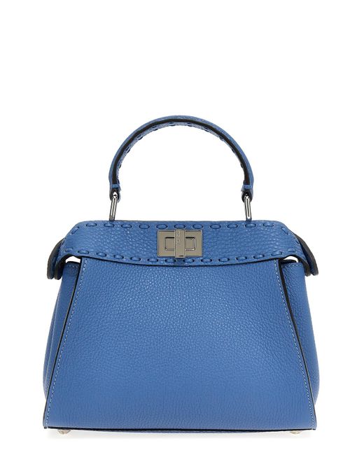 Fendi Blue Handtasche "Peekaboo Mini"