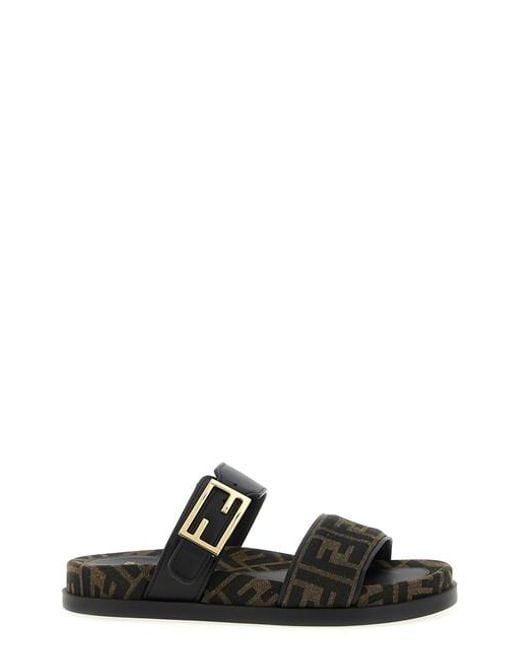 Fendi Black Feel' Slides