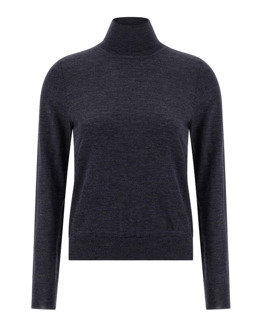 Maison Margiela Blue Wool Turtleneck Sweater