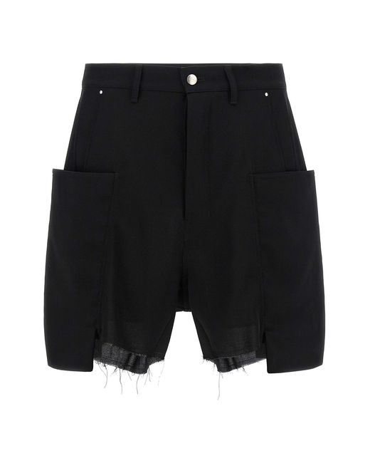 Rick Owens Black 'stefan Cargo' Bermuda Shorts for men