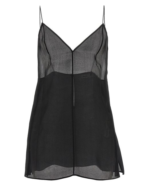 Khaite Black 'talsie' Top