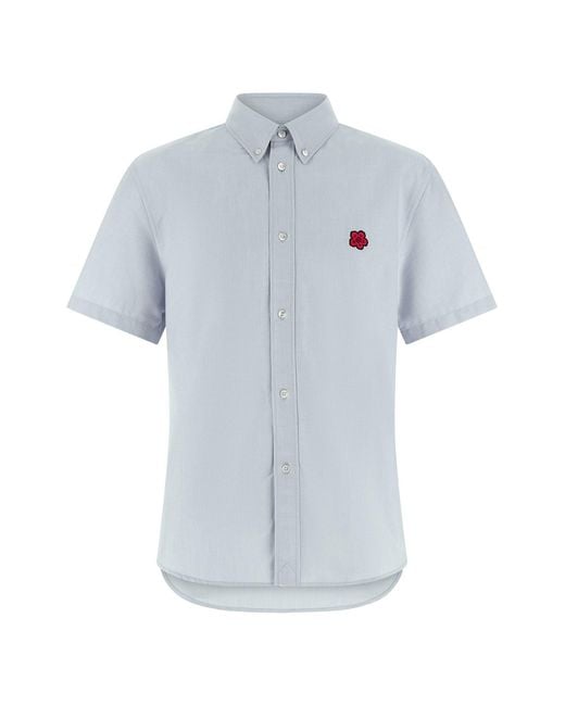 KENZO Blue 'boke Flower Crest' Shirt for men