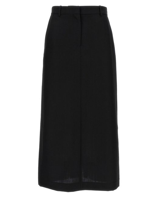 Totême Black Longuette Skirt
