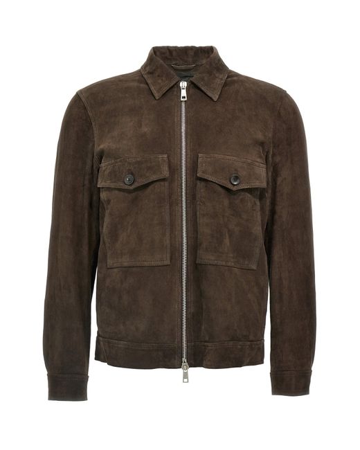 Giorgio Brato Wildlederjacke in Brown für Herren