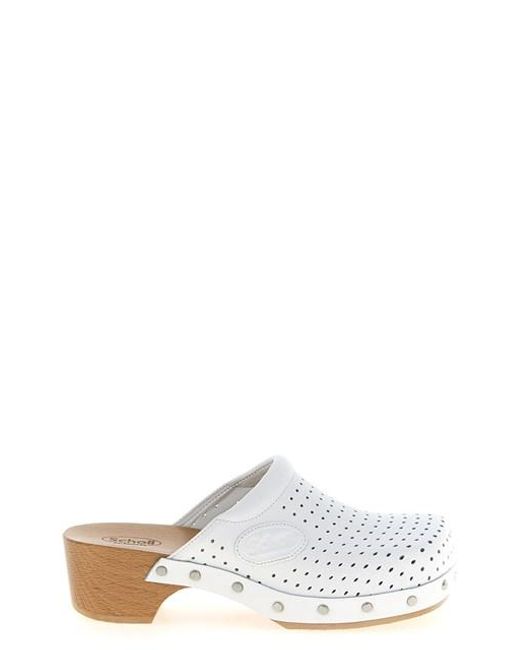 Balenciaga White 'Clog' X Scholl Sabots