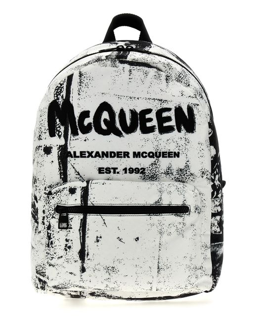 Alexander McQueen Gray Metropolitan Backpacks for men