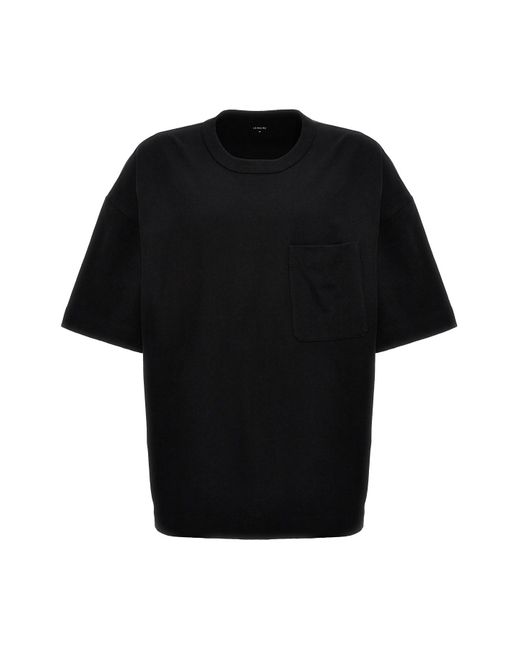 Lemaire Black Pocket T-shirt for men