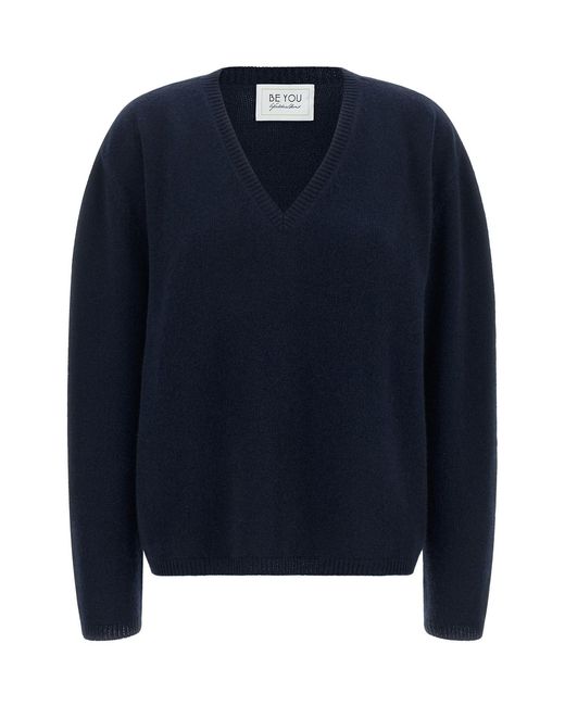 Be You Blue V-neck Sweater