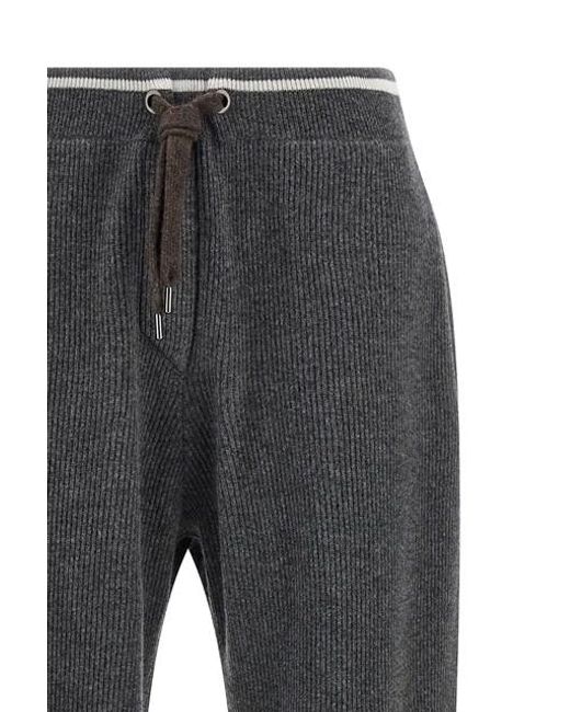 Pantalone Costa Inglese di Brunello Cucinelli in Gray