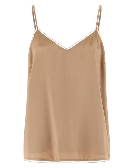 Fabiana Filippi Natural Viscose Tank Tops