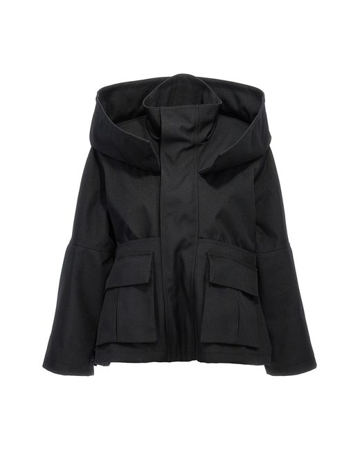 Balenciaga Black Quilted Oversized Canvas Jacket