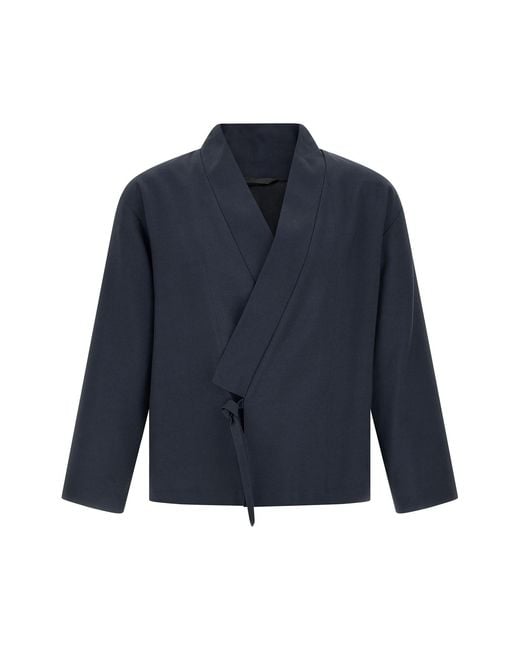 KENZO Blue Kimono Blazer for men