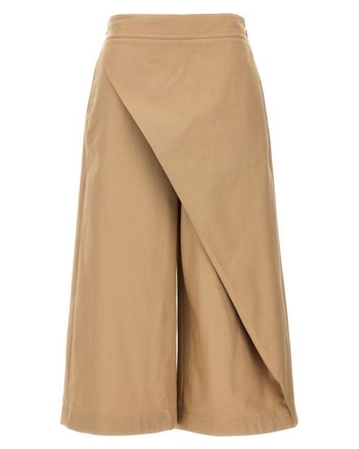 Loewe Natural Wrapped Cropped Wide-leg Trousers