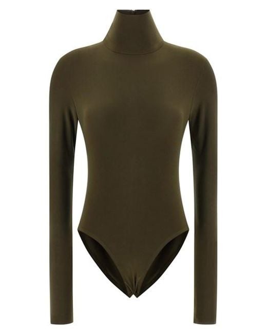 Norma Kamali Green 'turtle' Bodysuit