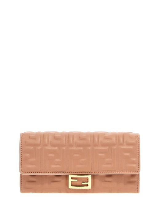 Fendi Brown 'Continental Baguette' Wallet On Chain