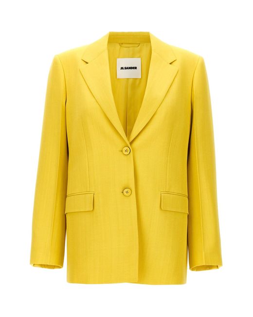 Jil Sander Yellow Single-breasted Blazer