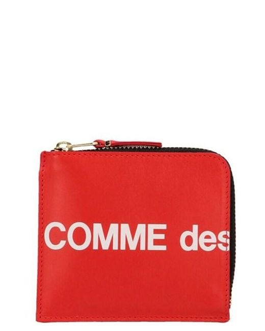 Portafoglio 'Huge Logo' di Comme des Garçons in Red