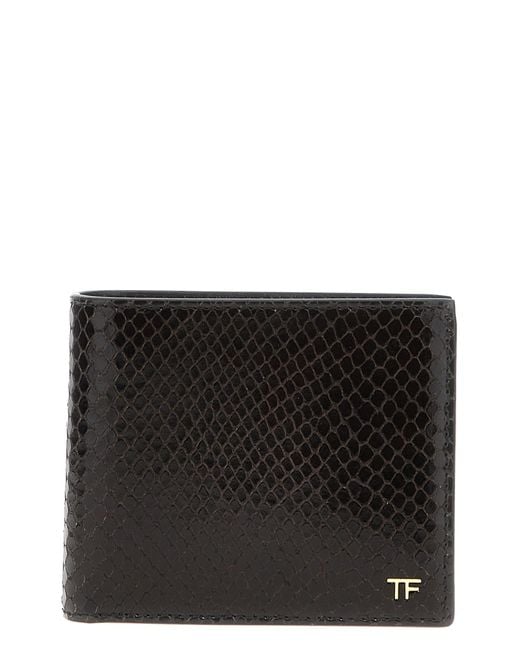 Tom Ford Black Snake Print Wallet for men