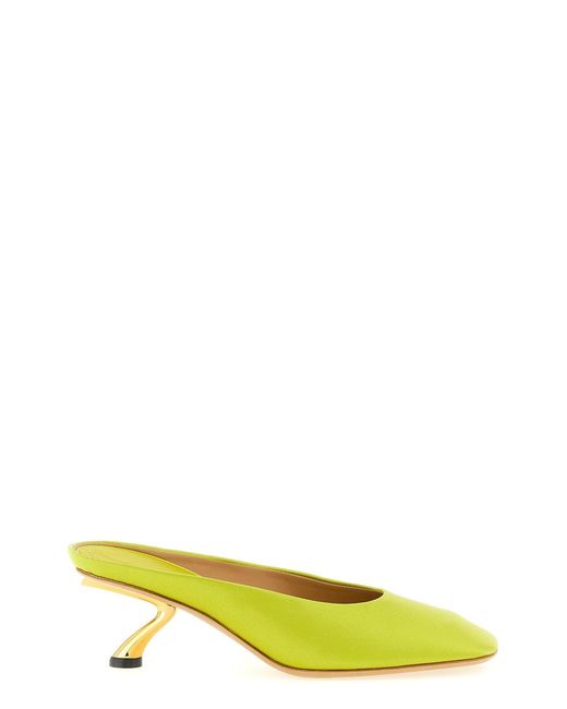 Ferragamo Yellow Slip On Pumps