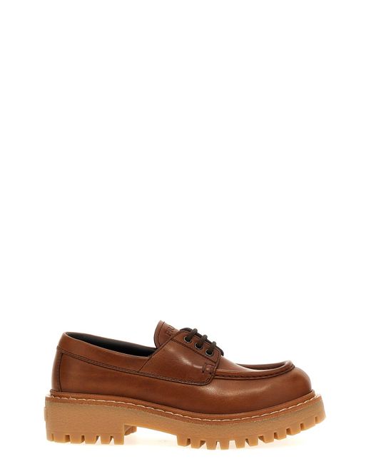 Prada Brown Vintage Lace-Up Shoes