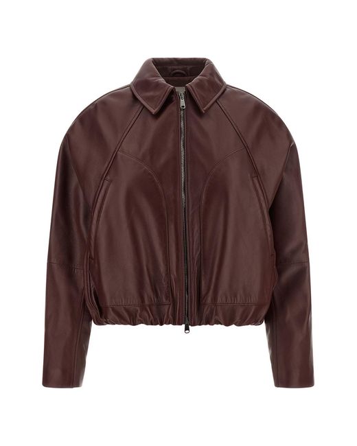 Brunello Cucinelli Brown Nappa Leather Jacket