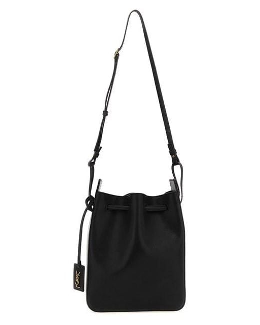 Secchiello Pelle di Saint Laurent in Black