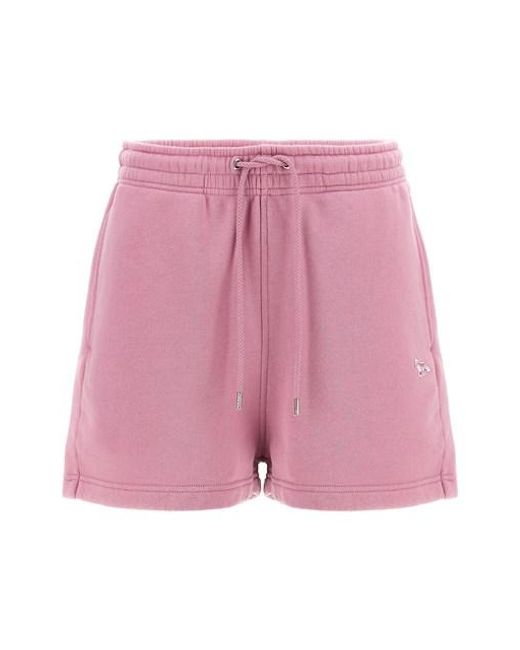 Maison Kitsuné Pink 'baby Fox' Shorts
