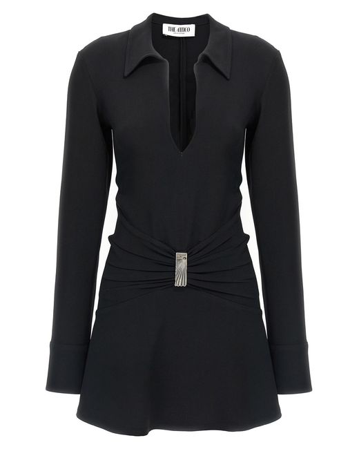 The Attico Black Mini Polo Dress