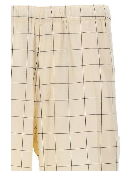 Pantalone check di Undercover in Natural da Uomo